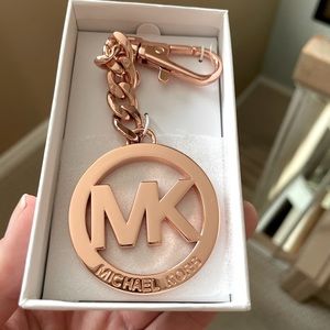 Rose gold MK key chain